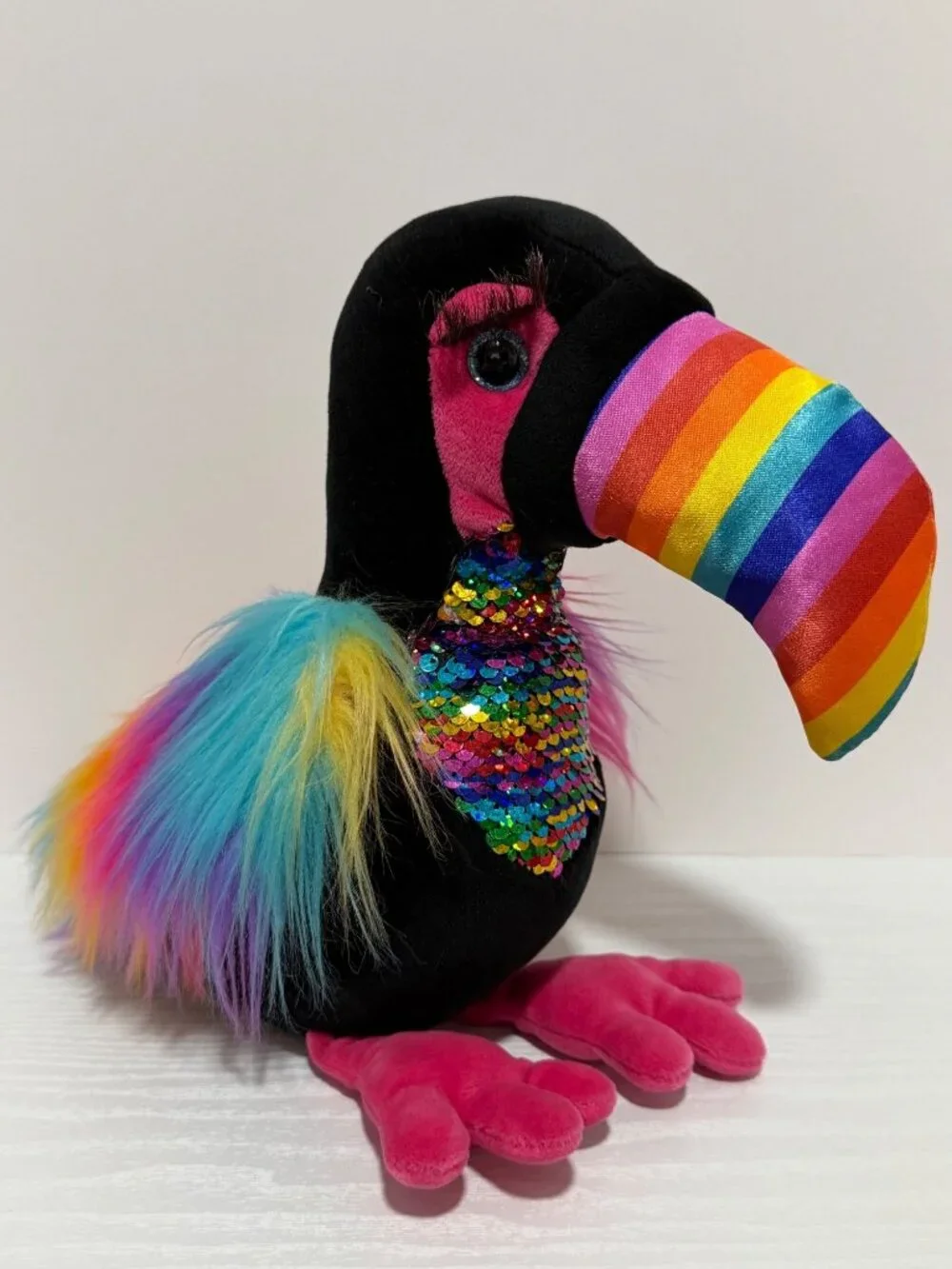 Douglas Roxanne Black Toucan Fuzzle Plush Stuffed Animal